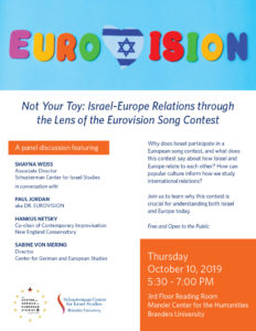 Not Your Toy: Israel-Europe Relations through the Lens of the Eurovision Song Contest