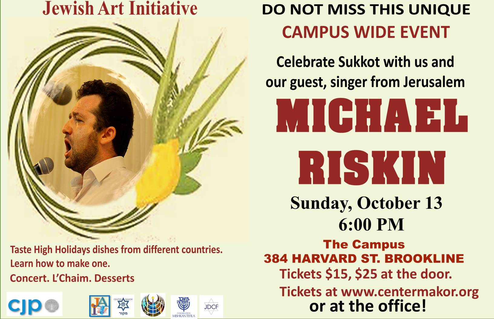 elebrate Sukkot with Michael Riskin