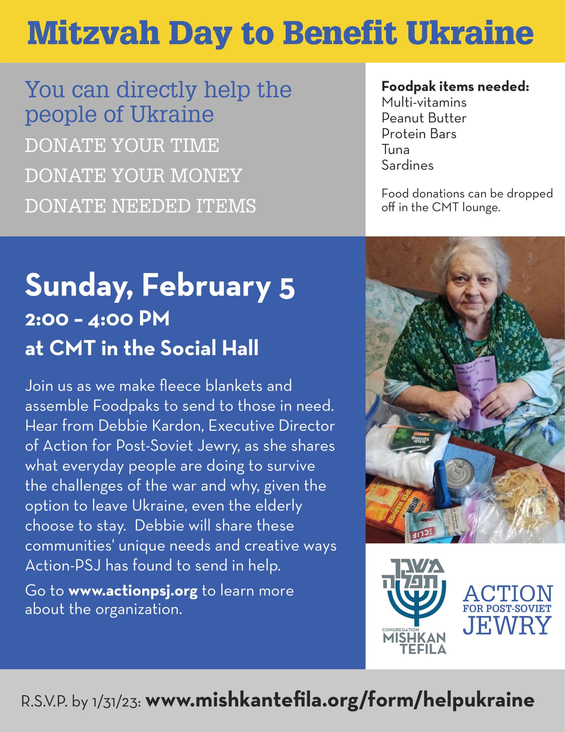 Mitzvah Day Project to benefit Ukraine