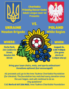 Charity game for Ukraine, Newton Brigada vs White Eagles