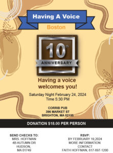 Having a Voice 10th Anniversary Party