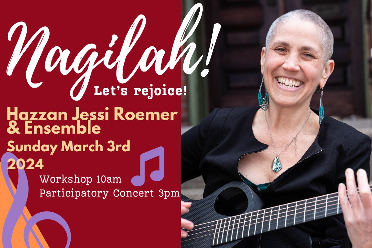 Nagilah! Joyful song with Hazzan Jessi Roemer (workshop + concert)