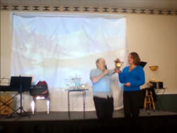 25th Annual Artistic Hanukkah Festival. Community Award presentation to our volunteer of the year Yana Brodsky.