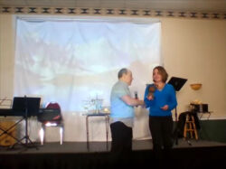 25th Annual Artistic Hanukkah Festival. Community Award presentation to our volunteer of the year Yana Brodsky.
