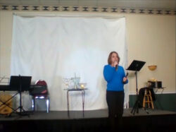 25th Annual Artistic Hanukkah Festival. Community Award presentation to our volunteer of the year Yana Brodsky.