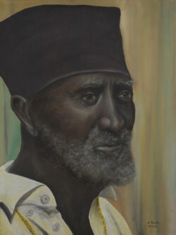 PRINT - 200 $. 60X80 Oil on canvas Chrictian Portrait 15 נוצרי 15