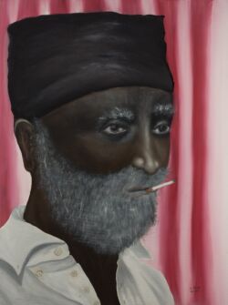 PRINT 200 $. 90x120 Oil on canvas A Man with Sigarette