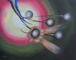 Original Available. 1- 85X100 Oil on canvas World Creation Galaxy A-28