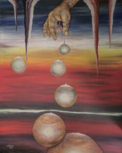 Original Available. 2 - 85X100 Oil on canvas World Creation Galaxy A-42