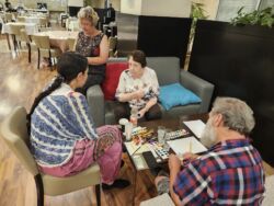 Mission to Israel. Beautiful, fresh, and refreshing is nearby but we only can see it from the distance. We are doing workshops and sessions with evacuees anв driving from one hotel to another, from one city to another... and we are happy. Right now the real beauty are Israelis. Am Isroel Chai!