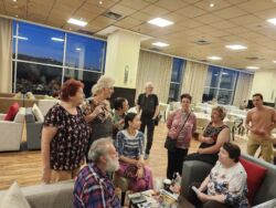 Mission to Israel. Beautiful, fresh, and refreshing is nearby but we only can see it from the distance. We are doing workshops and sessions with evacuees anв driving from one hotel to another, from one city to another... and we are happy. Right now the real beauty are Israelis. Am Isroel Chai!